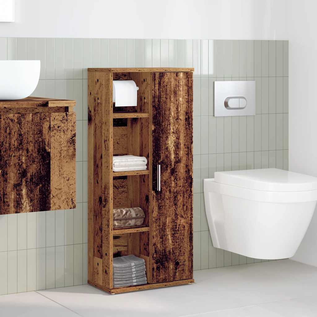 vidaXL Dulap de baie cu suport role, lemn vechi, 39x22x90 cm vidaXL Dulap de baie cu suport role, lemn vechi, 39x22x90 cm