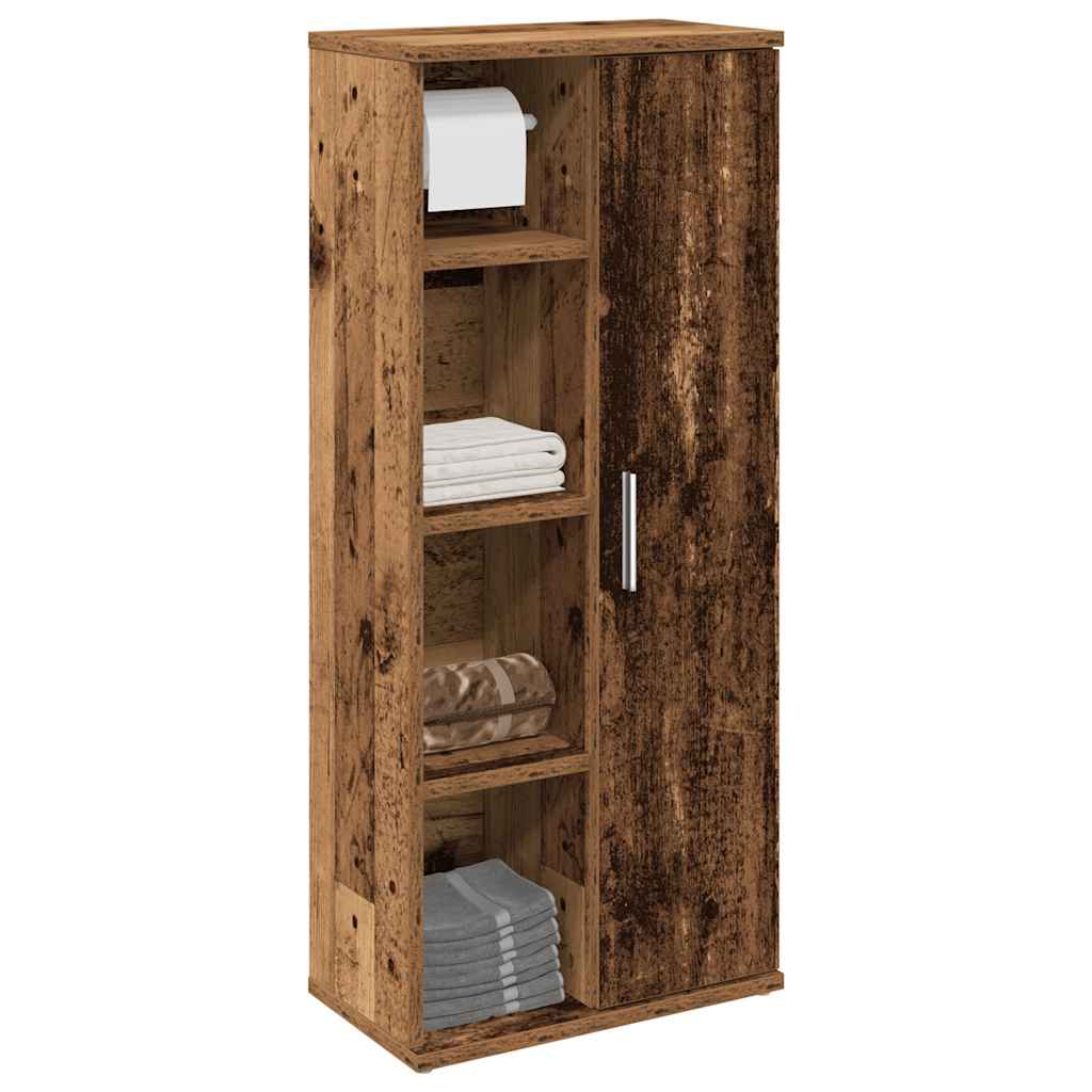 vidaXL Dulap de baie cu suport role, lemn vechi, 39x22x90 cm vidaXL Dulap de baie cu suport role, lemn vechi, 39x22x90 cm