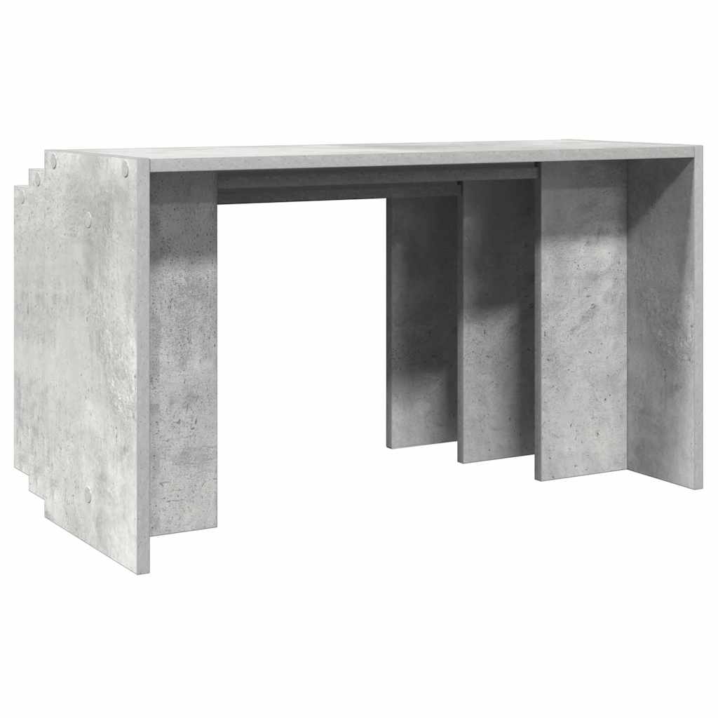 vidaXL Mese suprapuse, 3 buc., gri beton, lemn prelucrat