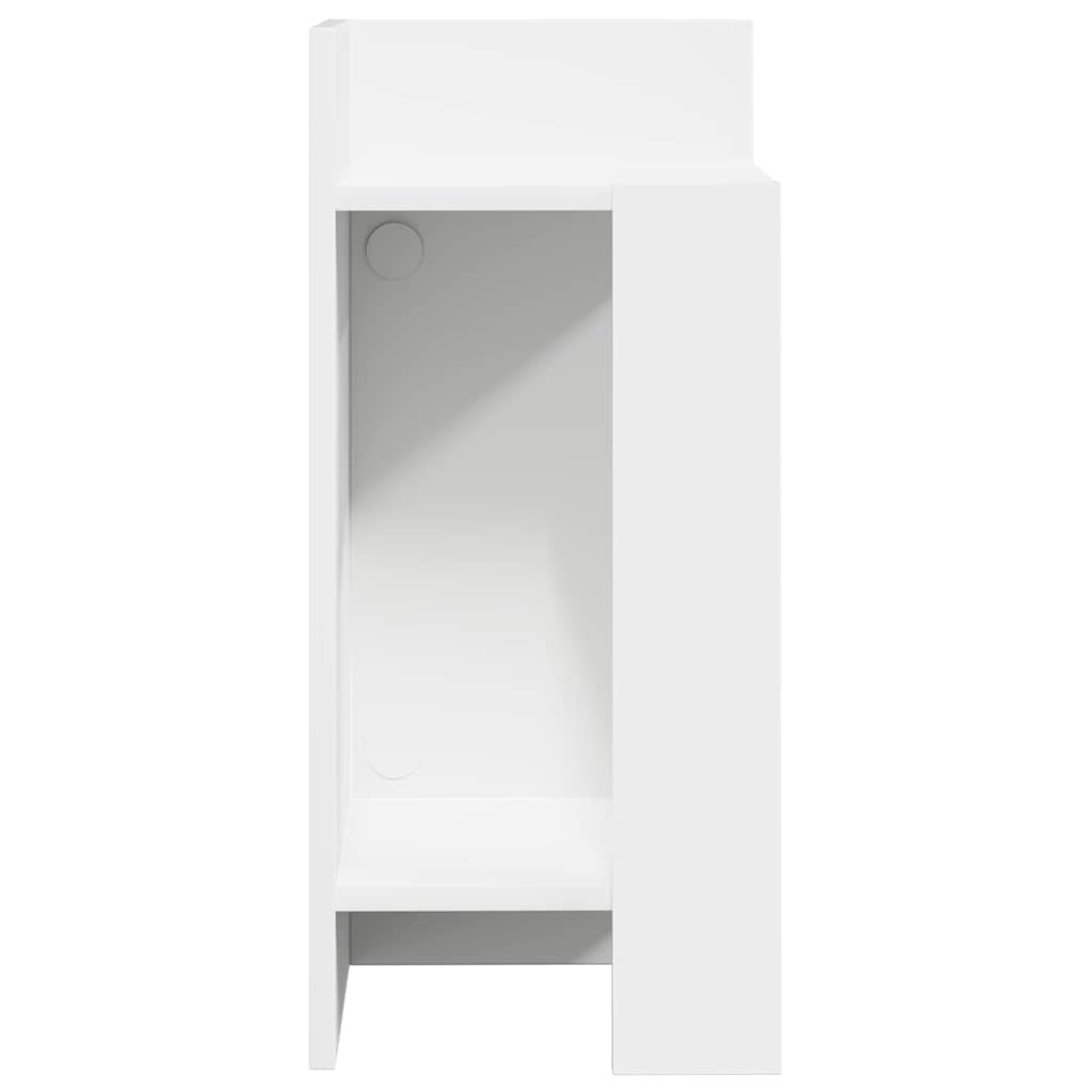 vidaXL Mese laterale 2 buc cu raft alb 25,5x27x60 cm