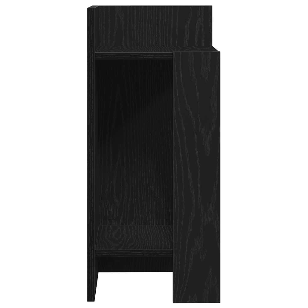 vidaXL Mese laterale 2 buc cu raft negru 25,5x27x60 cm