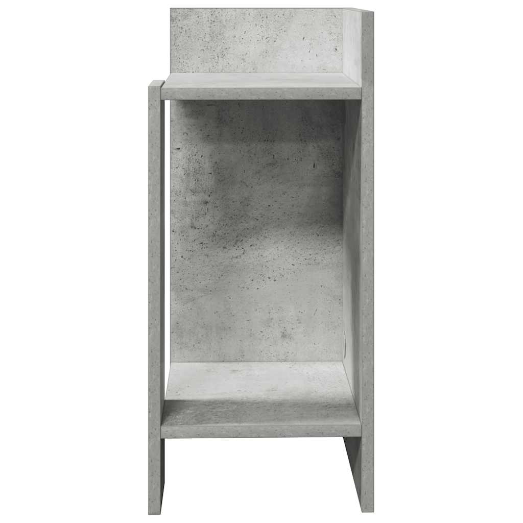 vidaXL Mese laterale 2 buc cu raft beton gri 25,5x27x60 cm