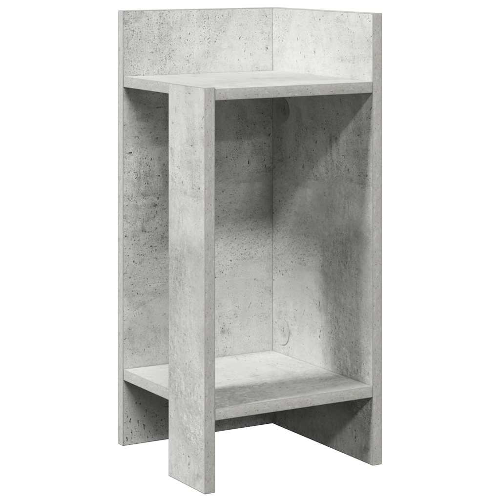 vidaXL Mese laterale 2 buc cu raft beton gri 25,5x27x60 cm