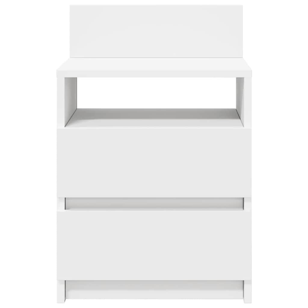 vidaXL Noptiera cu 2 sertare alb 40x33x60 cm vidaXL Noptiera cu 2 sertare alb 40x33x60 cm