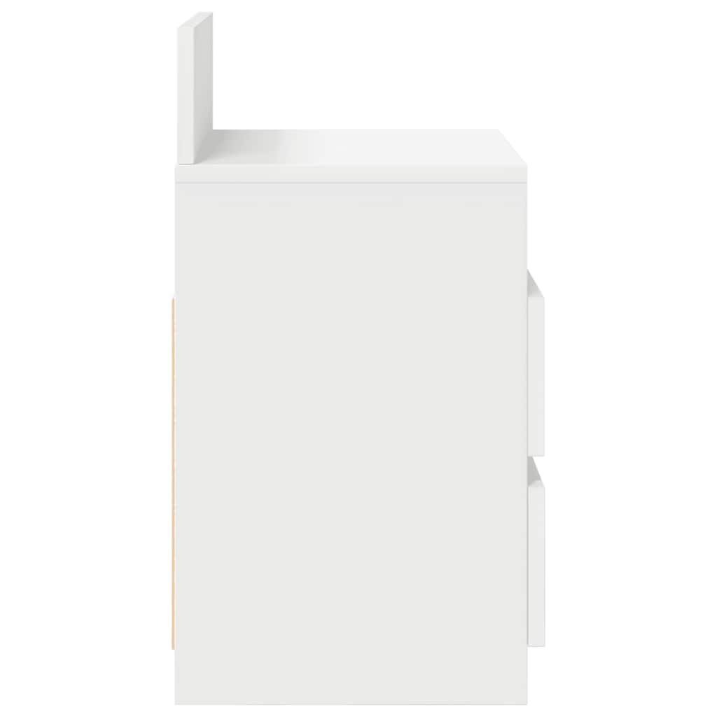 vidaXL Noptiera cu 2 sertare alb 40x33x60 cm vidaXL Noptiera cu 2 sertare alb 40x33x60 cm