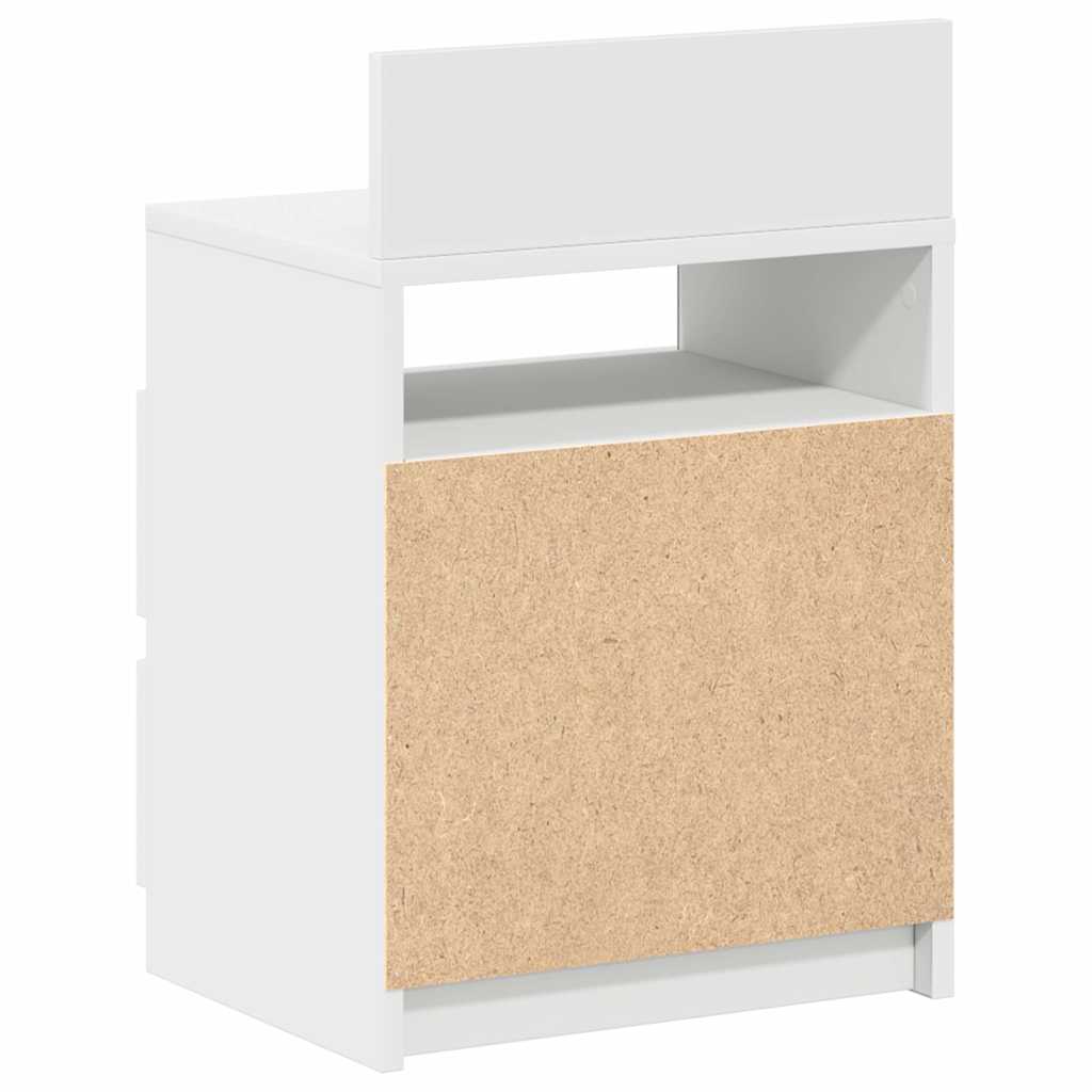 vidaXL Noptiera cu 2 sertare alb 40x33x60 cm vidaXL Noptiera cu 2 sertare alb 40x33x60 cm