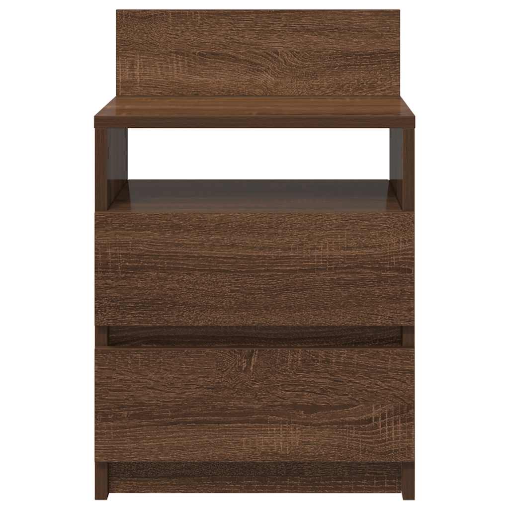 vidaXL Noptiere 2 buc cu 2 sertare Stejar maro 40x33x60 cm