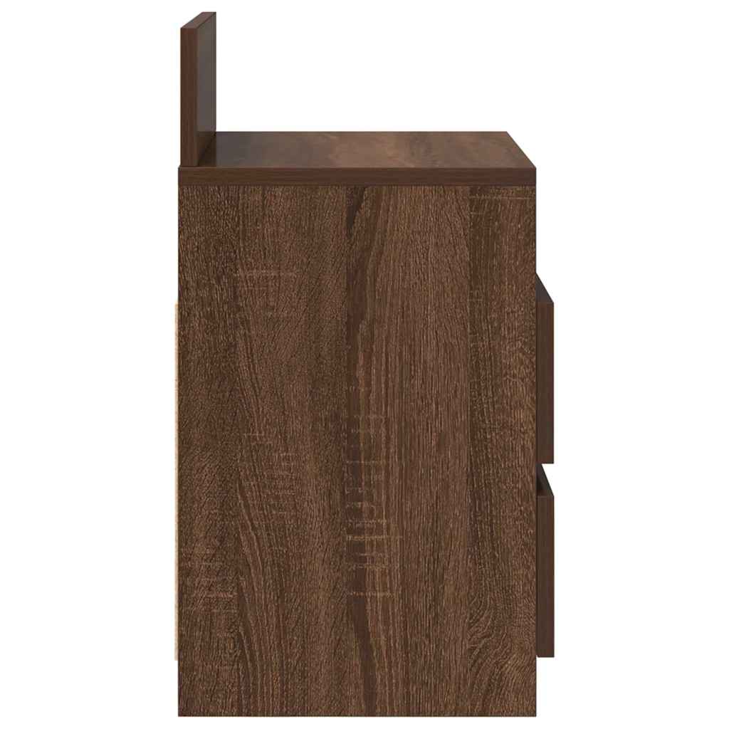 vidaXL Noptiere 2 buc cu 2 sertare Stejar maro 40x33x60 cm