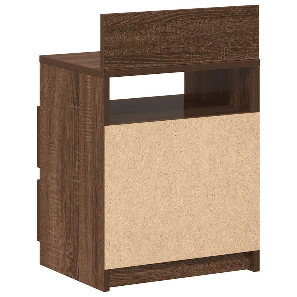 vidaXL Noptiere 2 buc cu 2 sertare Stejar maro 40x33x60 cm