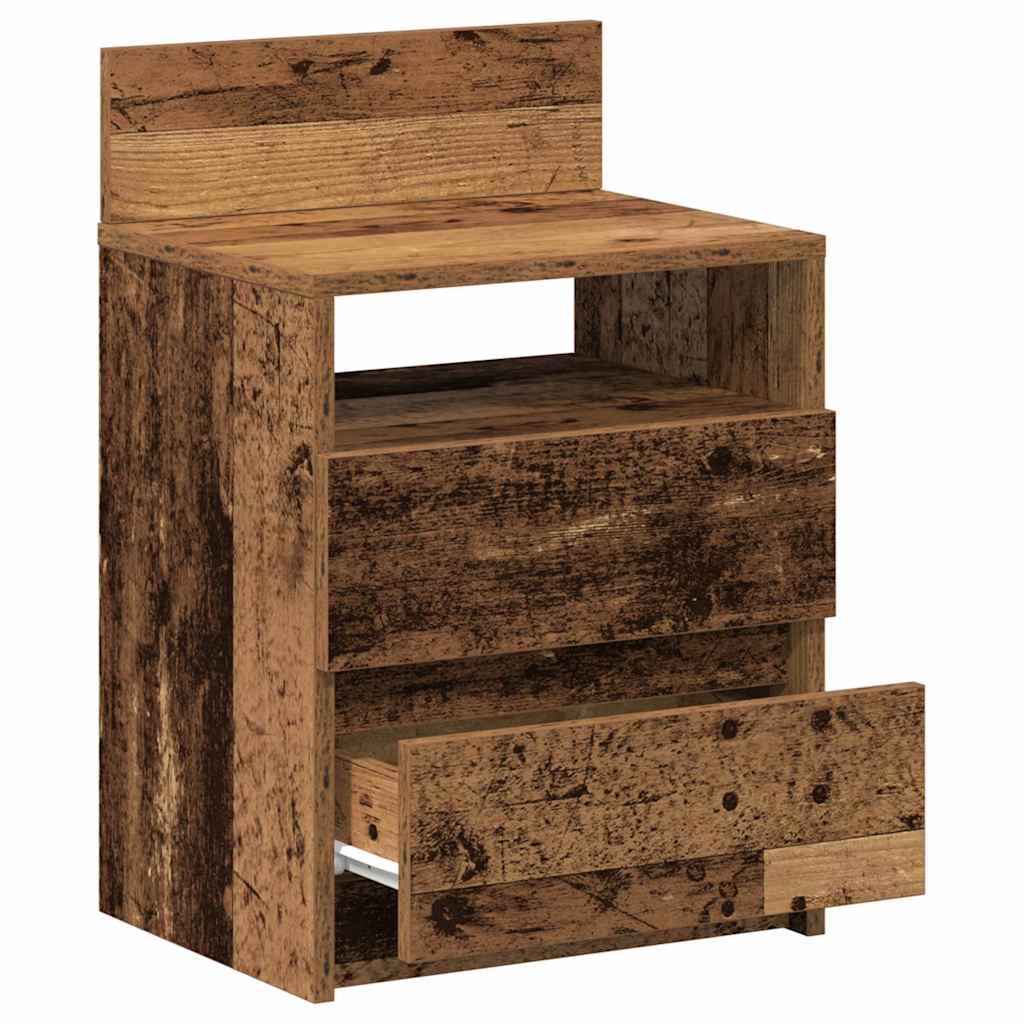 vidaXL Noptiera cu 2 sertare din lemn vechi 40x33x60 cm vidaXL Noptiera cu 2 sertare din lemn vechi 40x33x60 cm