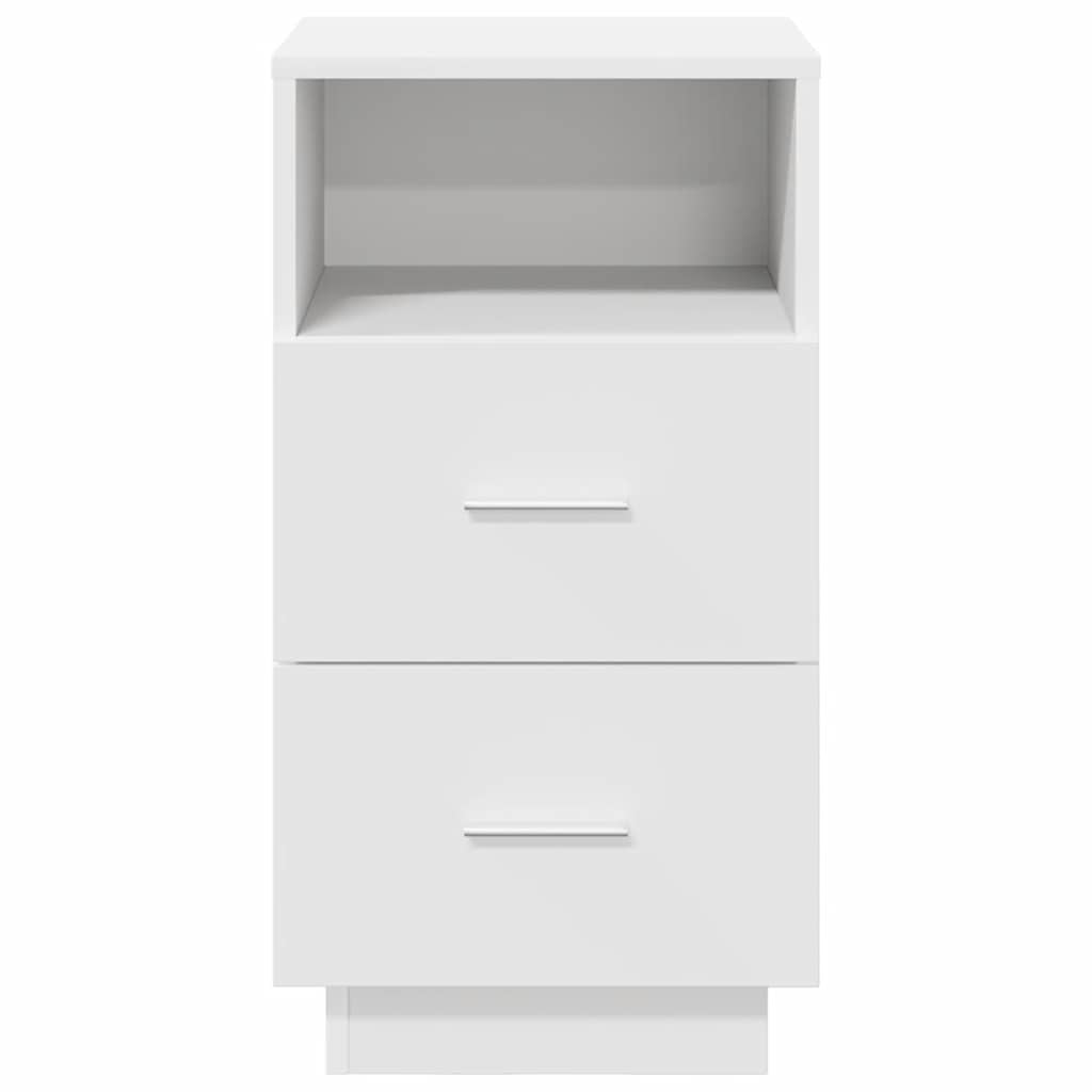 vidaXL Noptiera cu 2 sertare alb 36x36x68 cm vidaXL Noptiera cu 2 sertare alb 36x36x68 cm