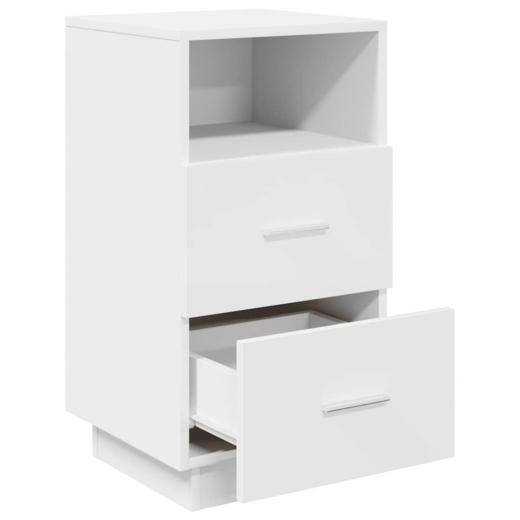 vidaXL Noptiera cu 2 sertare alb 36x36x68 cm vidaXL Noptiera cu 2 sertare alb 36x36x68 cm