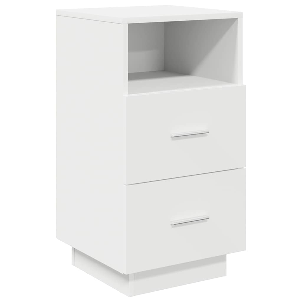 vidaXL Noptiera cu 2 sertare alb 36x36x68 cm vidaXL Noptiera cu 2 sertare alb 36x36x68 cm