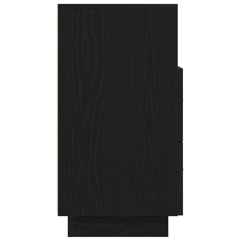 vidaXL Noptiera cu 2 sertare Negru 36x36x68 cm vidaXL Noptiera cu 2 sertare Negru 36x36x68 cm