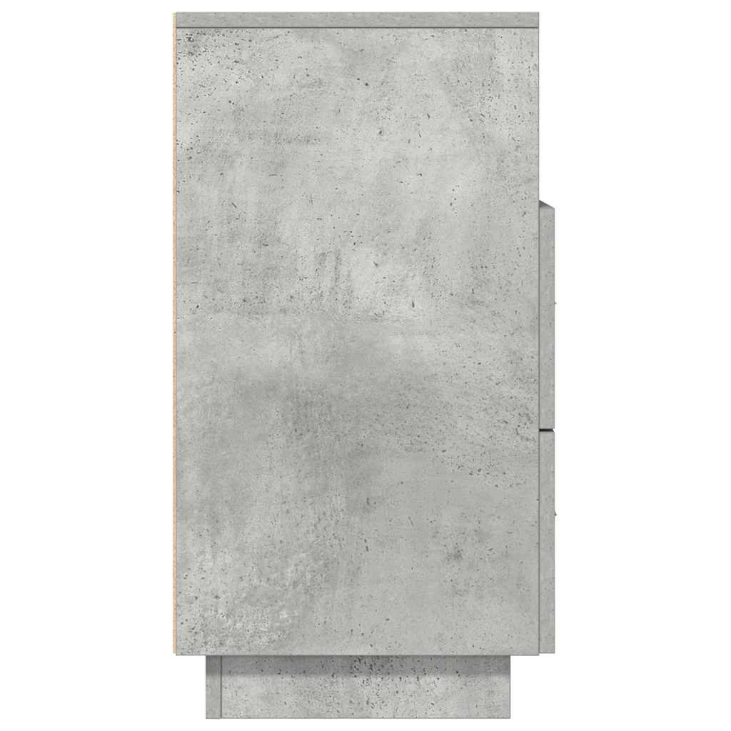 vidaXL Noptiere 2 buc cu 2 sertare Gri beton 36x36x68 cm
