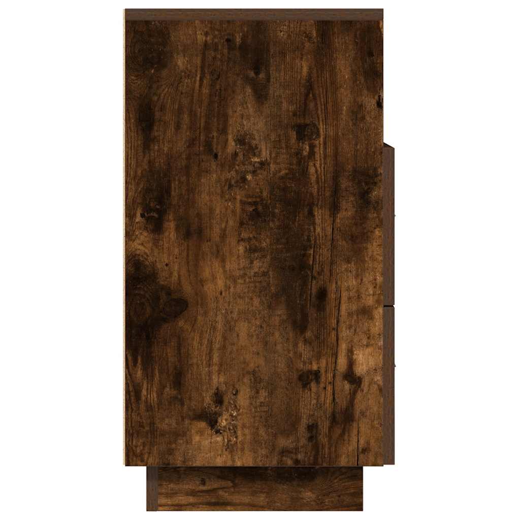 vidaXL Noptiera cu 2 sertare stejar afumat 36x36x68 cm vidaXL Noptiera cu 2 sertare stejar afumat 36x36x68 cm
