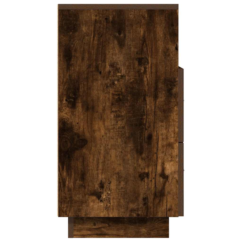vidaXL Noptiere 2 buc cu 2 sertare stejar afumat 36x36x68 cm