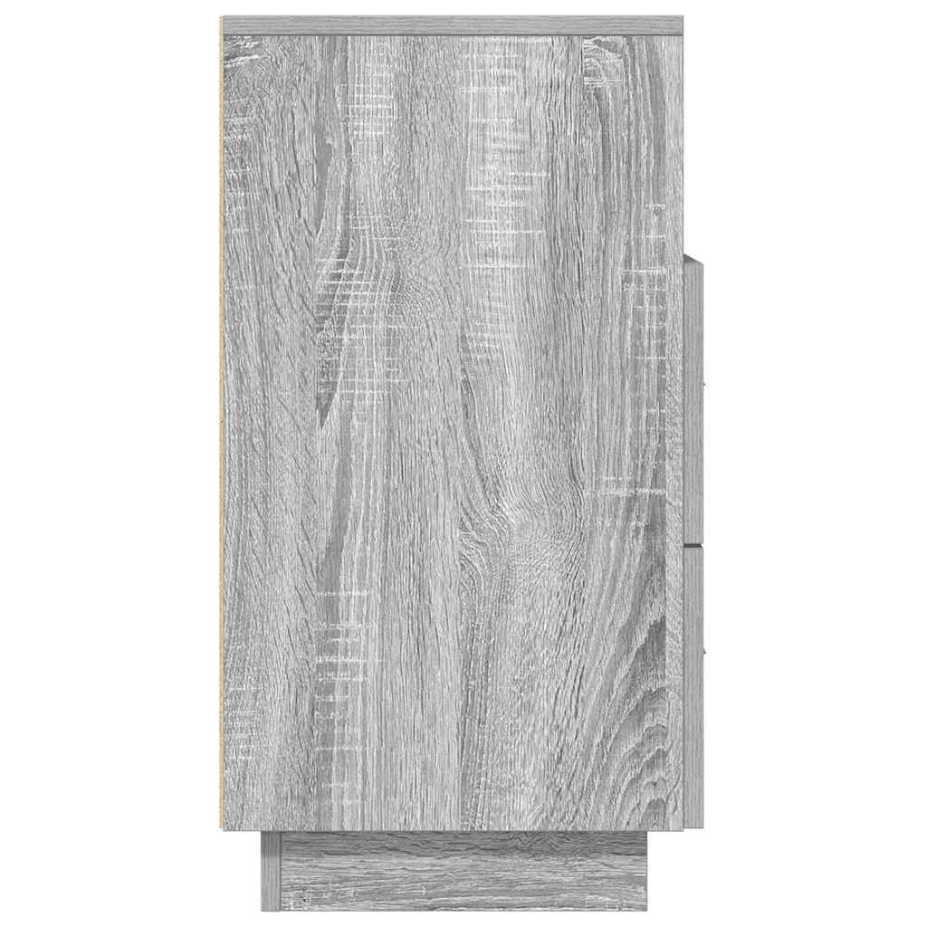 vidaXL Noptiere 2 buc cu 2 sertare Gri Sonoma 36x36x68 cm