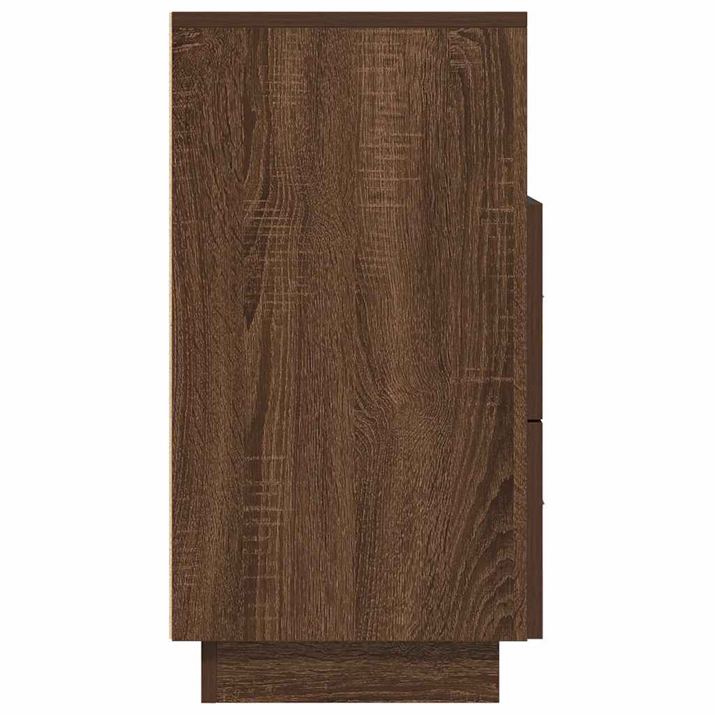 vidaXL Noptiere 2 buc cu 2 sertare Stejar maro 36x36x68 cm