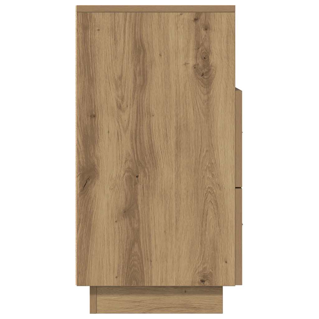vidaXL Noptiera cu 2 sertare Stejar artizanal 36x36x68 cm