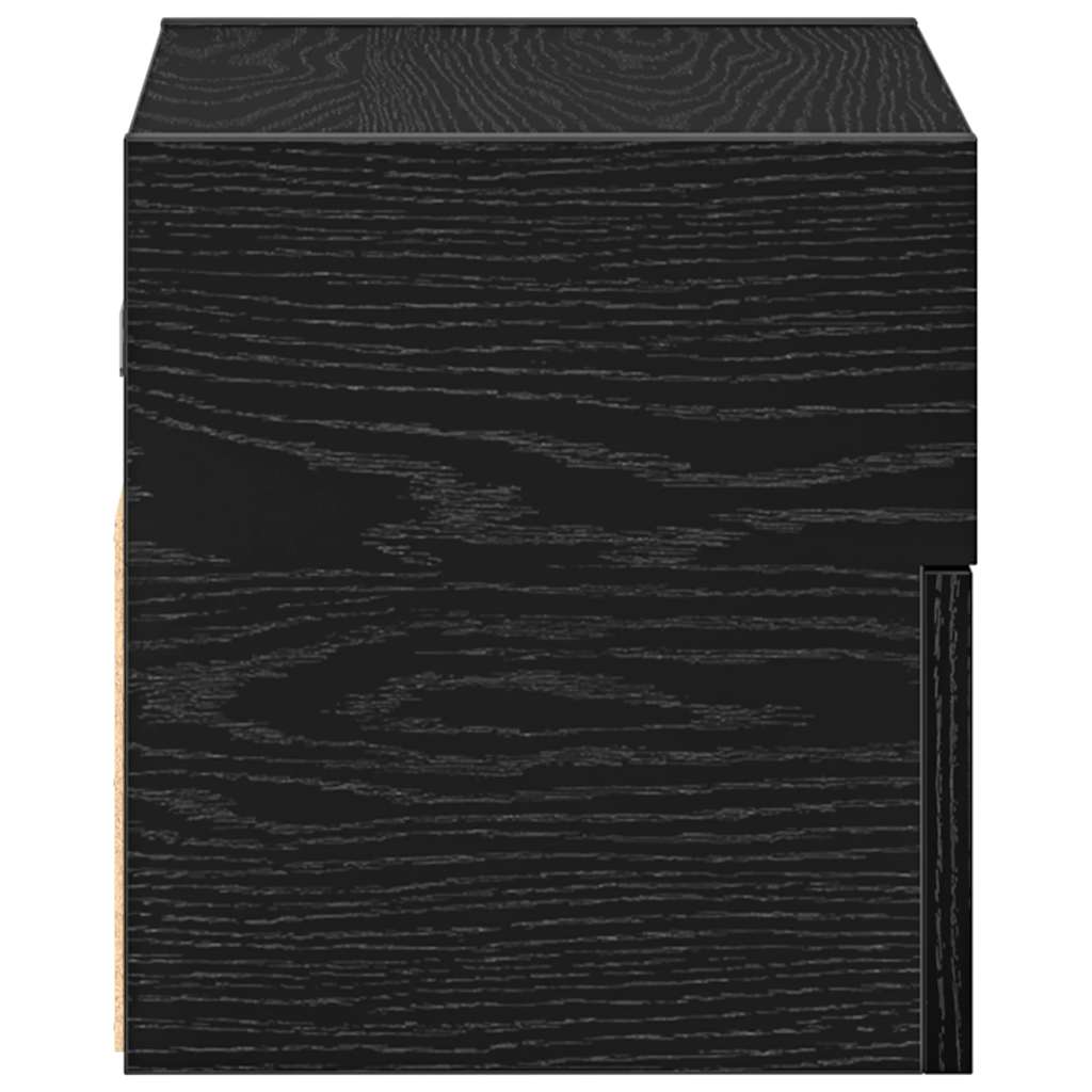 vidaXL Noptieră de perete, negru, 45x26x28,5 cm vidaXL Noptieră de perete, negru, 45x26x28,5 cm