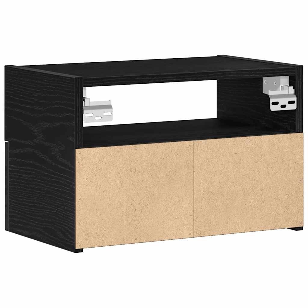 vidaXL Noptieră de perete, negru, 45x26x28,5 cm vidaXL Noptieră de perete, negru, 45x26x28,5 cm