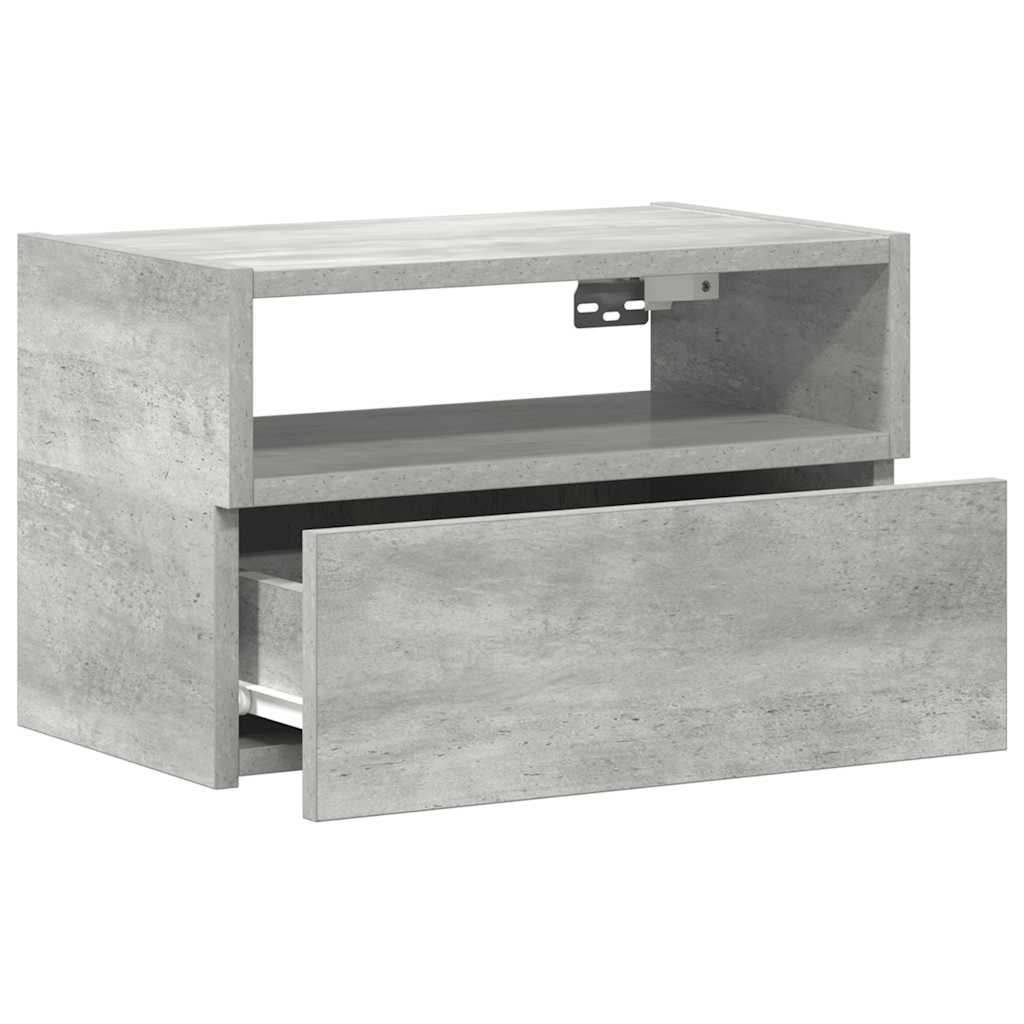 vidaXL Noptieră de perete, gri beton, 45x26x28,5 cm vidaXL Noptieră de perete, gri beton, 45x26x28,5 cm