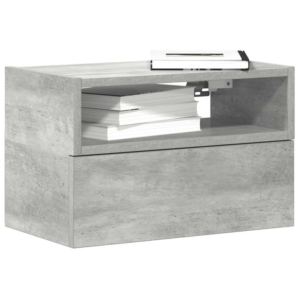vidaXL Noptieră de perete, gri beton, 45x26x28,5 cm vidaXL Noptieră de perete, gri beton, 45x26x28,5 cm