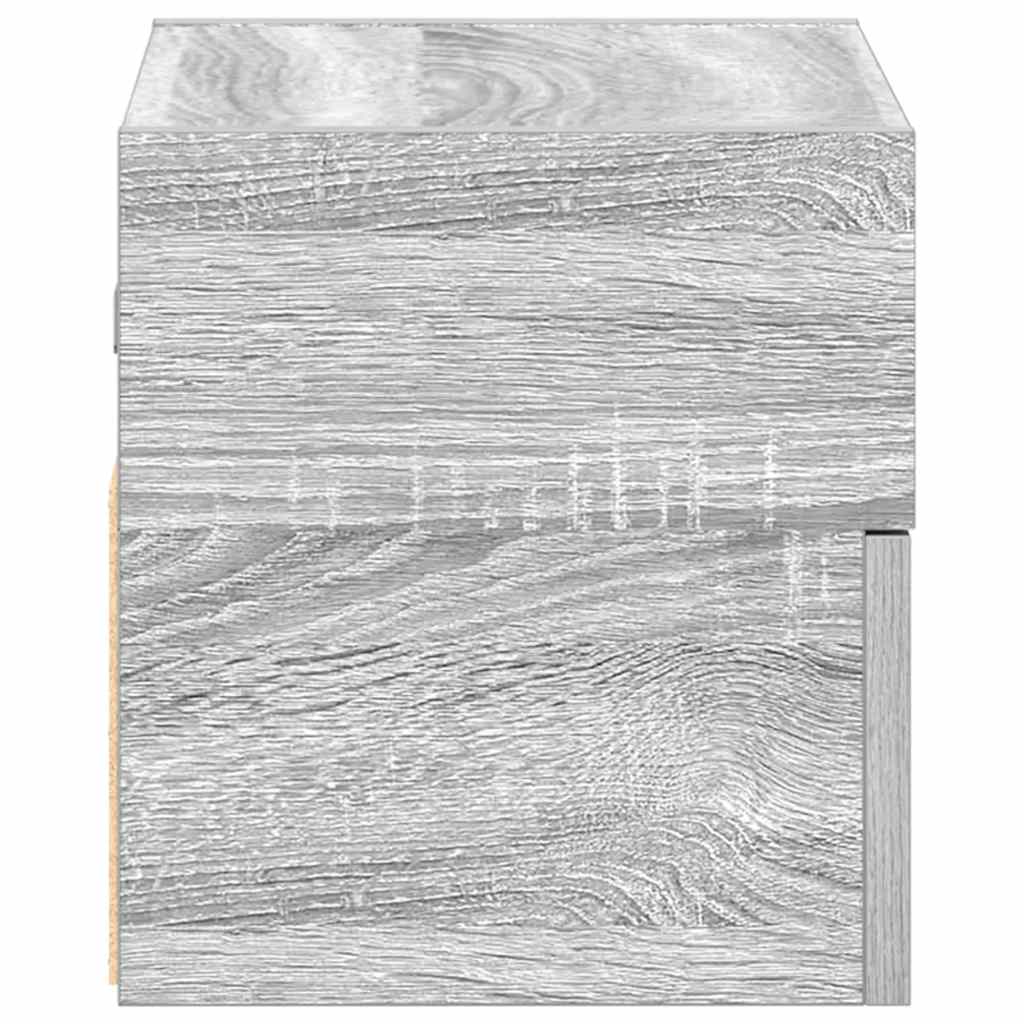 vidaXL Noptiere de perete, 2 buc., sonoma gri, 45x26x28,5 cm
