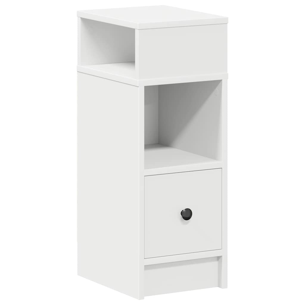 vidaXL Noptiera cu sertar alb 25x31x66 cm