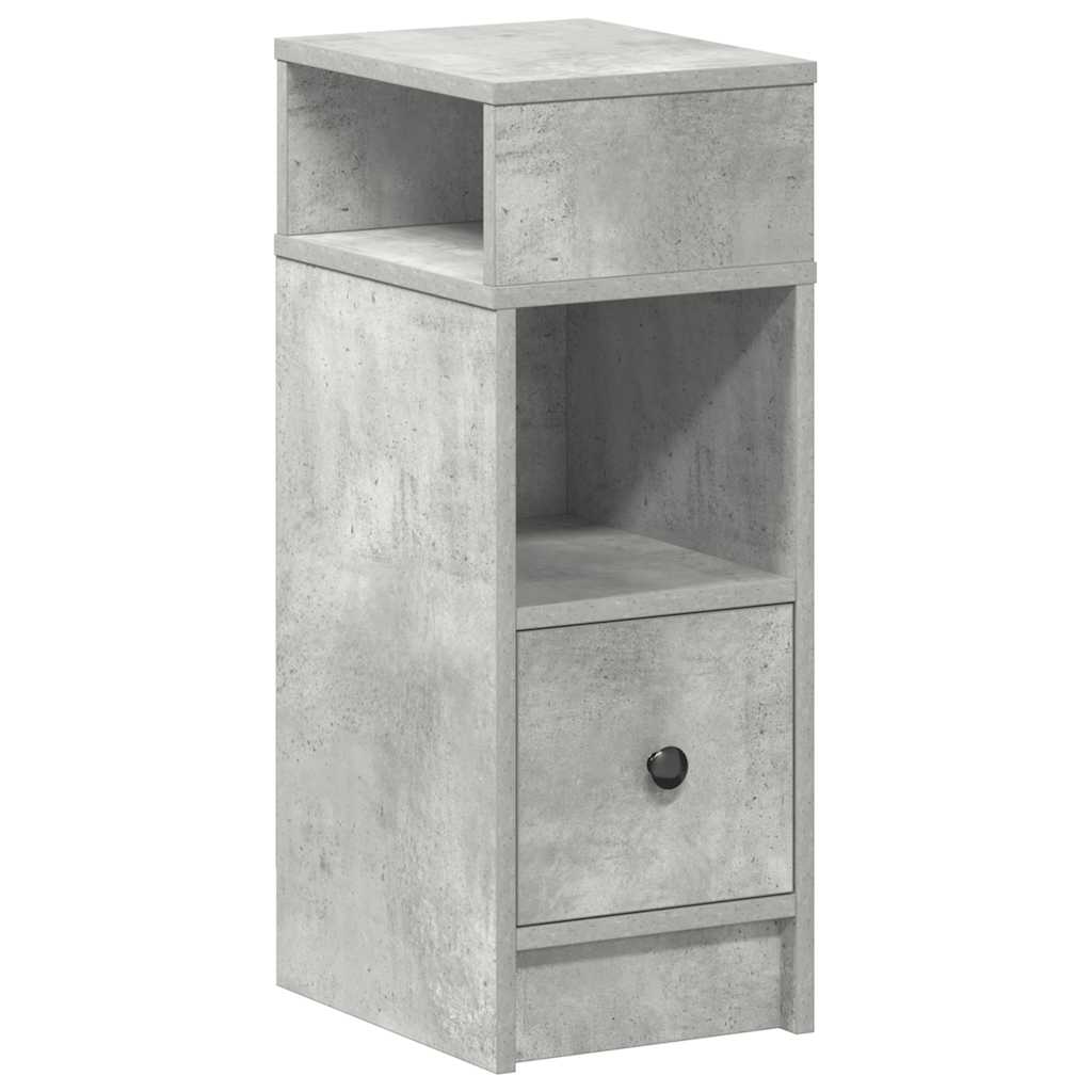 vidaXL Noptiera cu sertar gri beton 25x31x66 cm