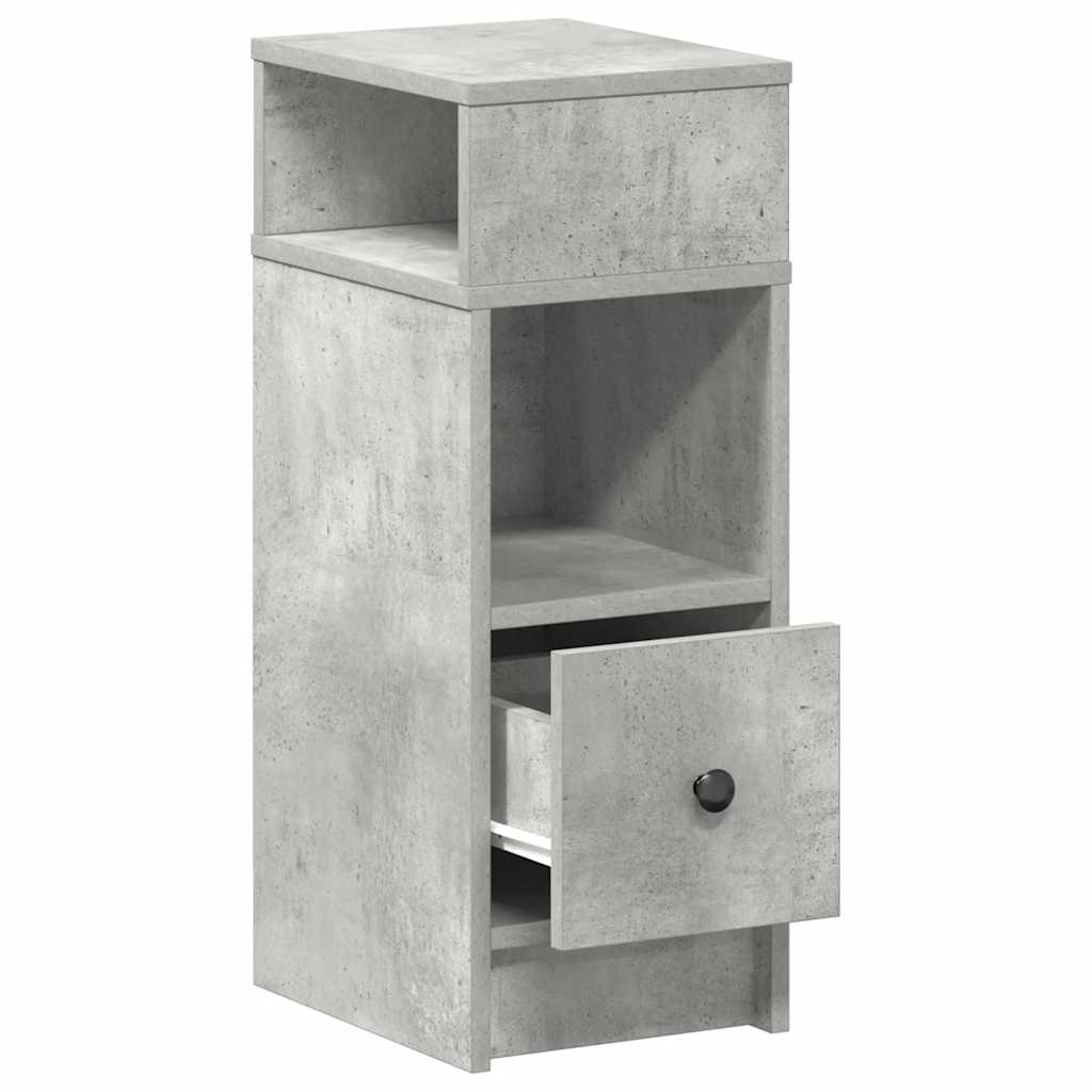 vidaXL Noptiera cu sertar gri beton 25x31x66 cm