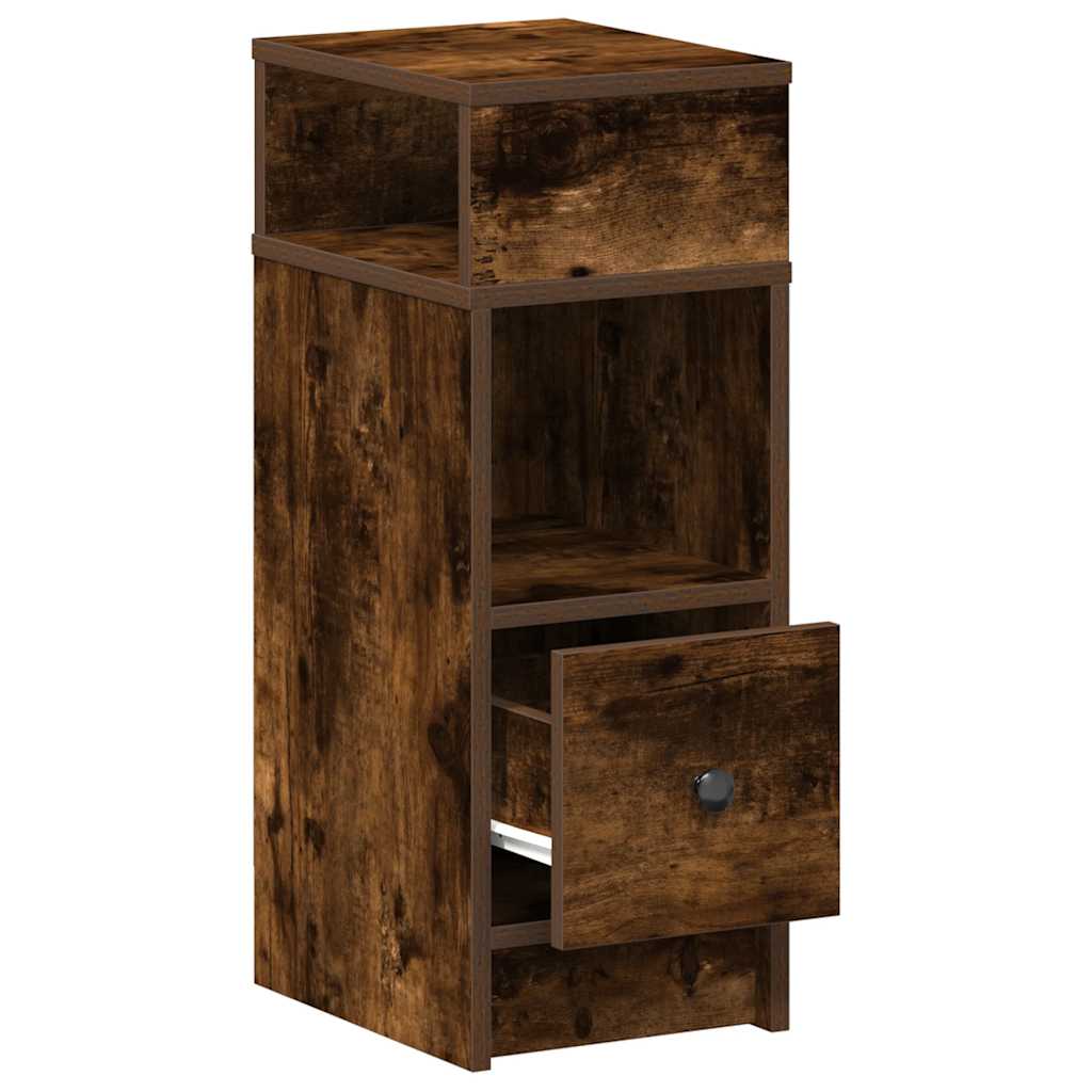 vidaXL Noptiera cu sertar stejar afumat 25x31x66 cm