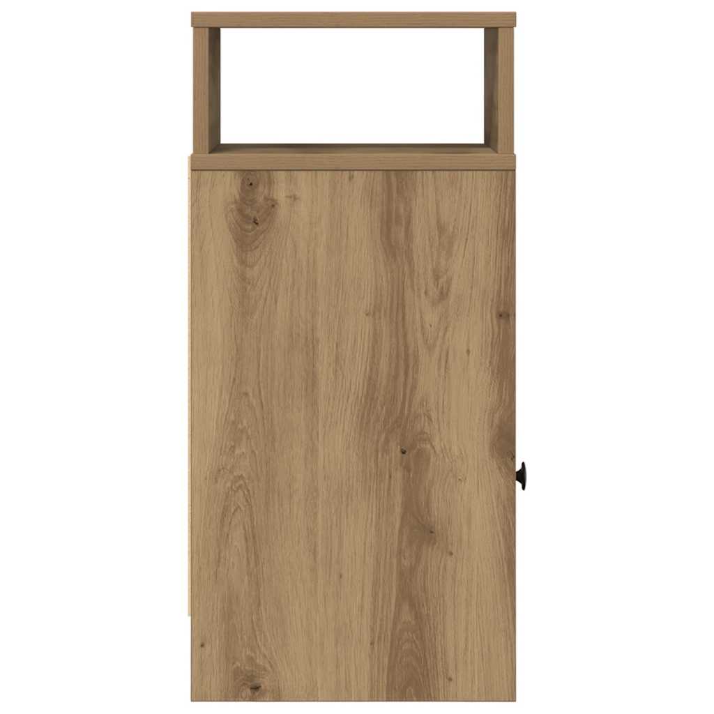 vidaXL Noptiere, 2 buc., cu sertar, stejar artizanal, 25x31x66 cm vidaXL Noptiere, 2 buc., cu sertar, stejar artizanal, 25x31x66 cm