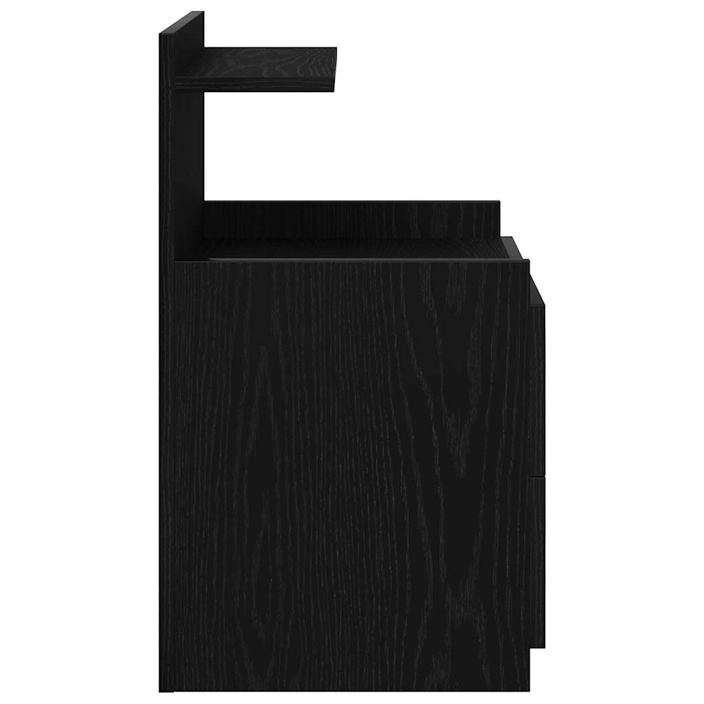 vidaXL Noptiere 2 buc. cu 2 sertare, negru, 40x36,5x62 cm