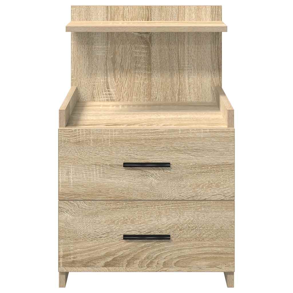 vidaXL Noptiere 2 buc. cu 2 sertare, stejar Sonoma, 40x36,5x62 cm