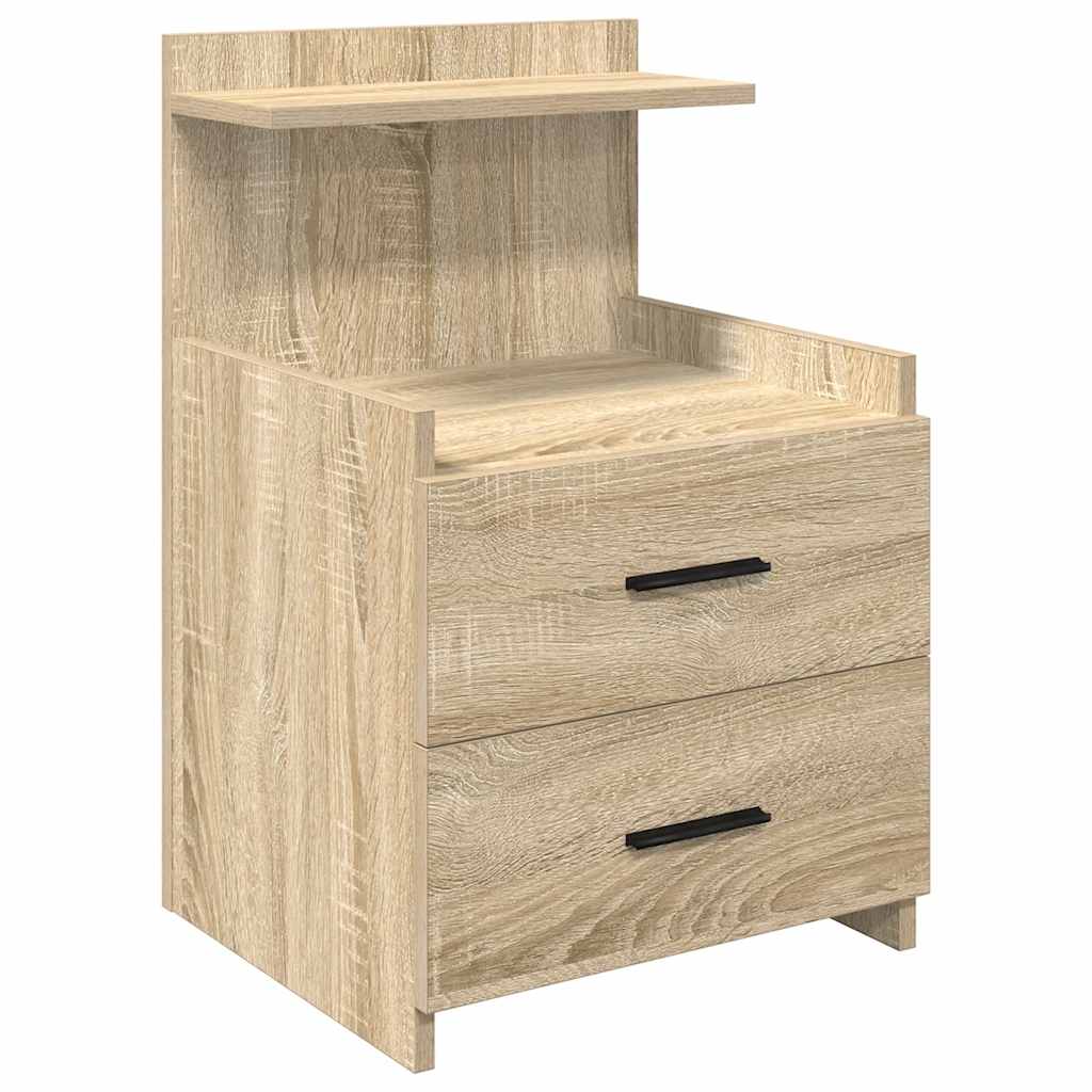 vidaXL Noptiere 2 buc. cu 2 sertare, stejar Sonoma, 40x36,5x62 cm