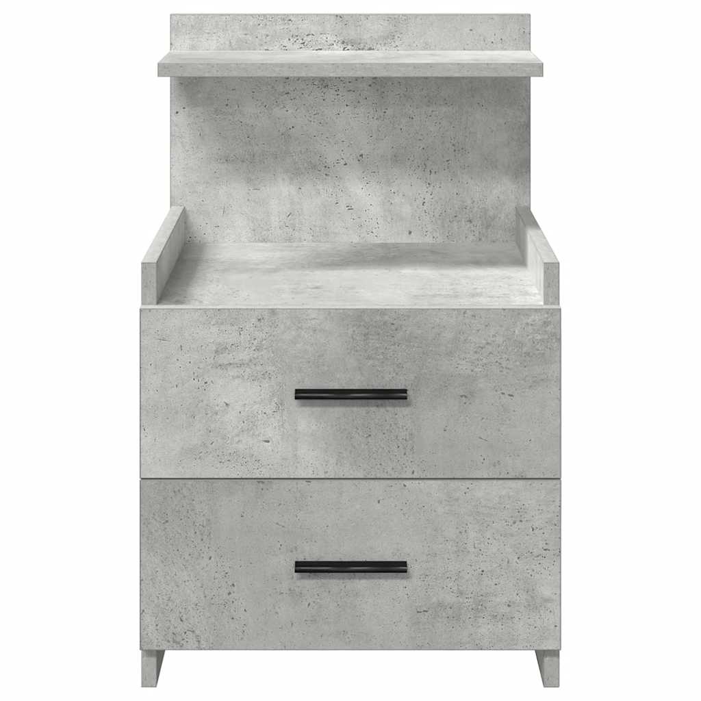 vidaXL Noptieră cu 2 sertare, gri beton, 40x36,5x62 cm vidaXL Noptieră cu 2 sertare, gri beton, 40x36,5x62 cm