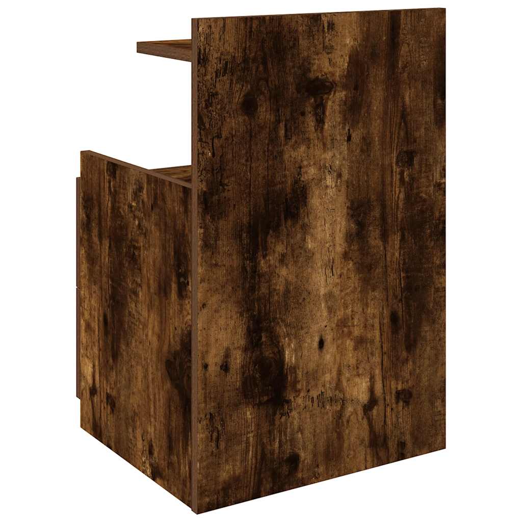 vidaXL Noptieră cu 2 sertare, stejar afumat, 40x36,5x62 cm vidaXL Noptieră cu 2 sertare, stejar afumat, 40x36,5x62 cm