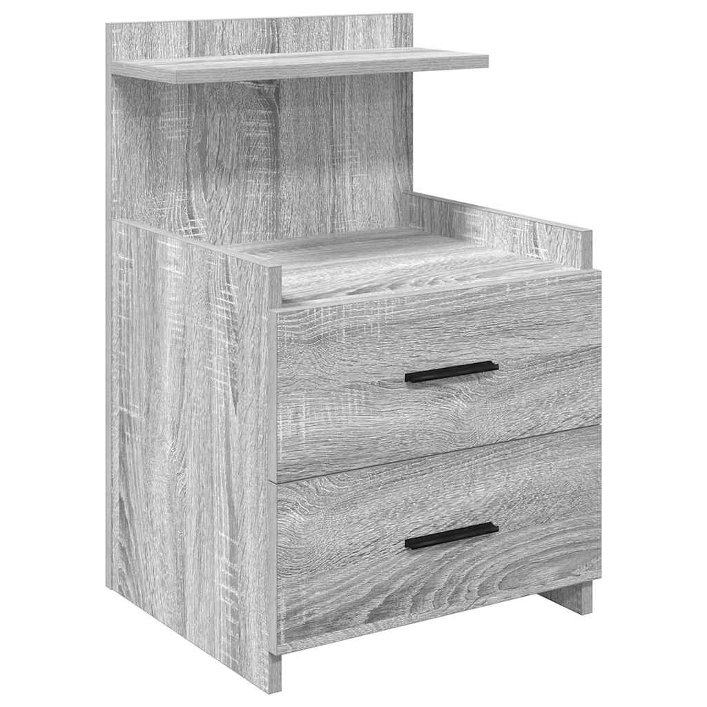 vidaXL Noptieră cu 2 sertare, gri Sonoma, 40x36,5x62 cm vidaXL Noptieră cu 2 sertare, gri Sonoma, 40x36,5x62 cm