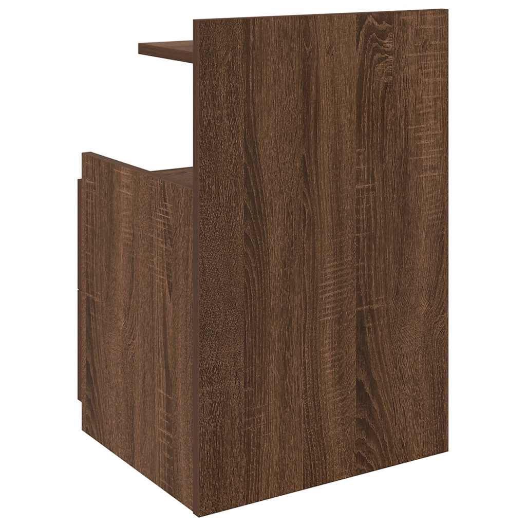vidaXL Noptieră cu 2 sertare, stejar maro, 40x36,5x62 cm vidaXL Noptieră cu 2 sertare, stejar maro, 40x36,5x62 cm
