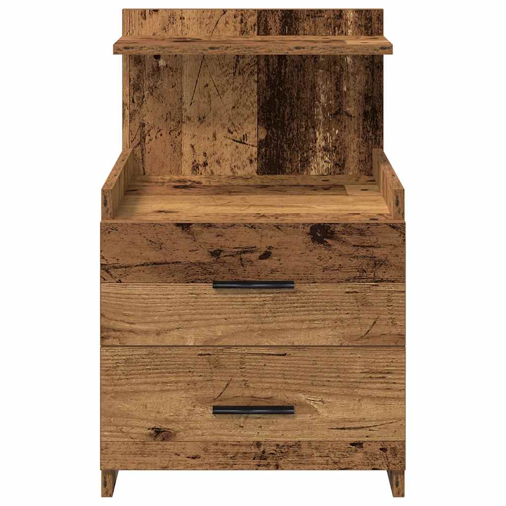 vidaXL Noptieră cu 2 sertare, lemn vechi, 40x36,5x62 cm vidaXL Noptieră cu 2 sertare, lemn vechi, 40x36,5x62 cm