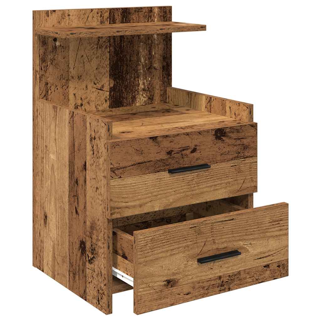vidaXL Noptieră cu 2 sertare, lemn vechi, 40x36,5x62 cm vidaXL Noptieră cu 2 sertare, lemn vechi, 40x36,5x62 cm