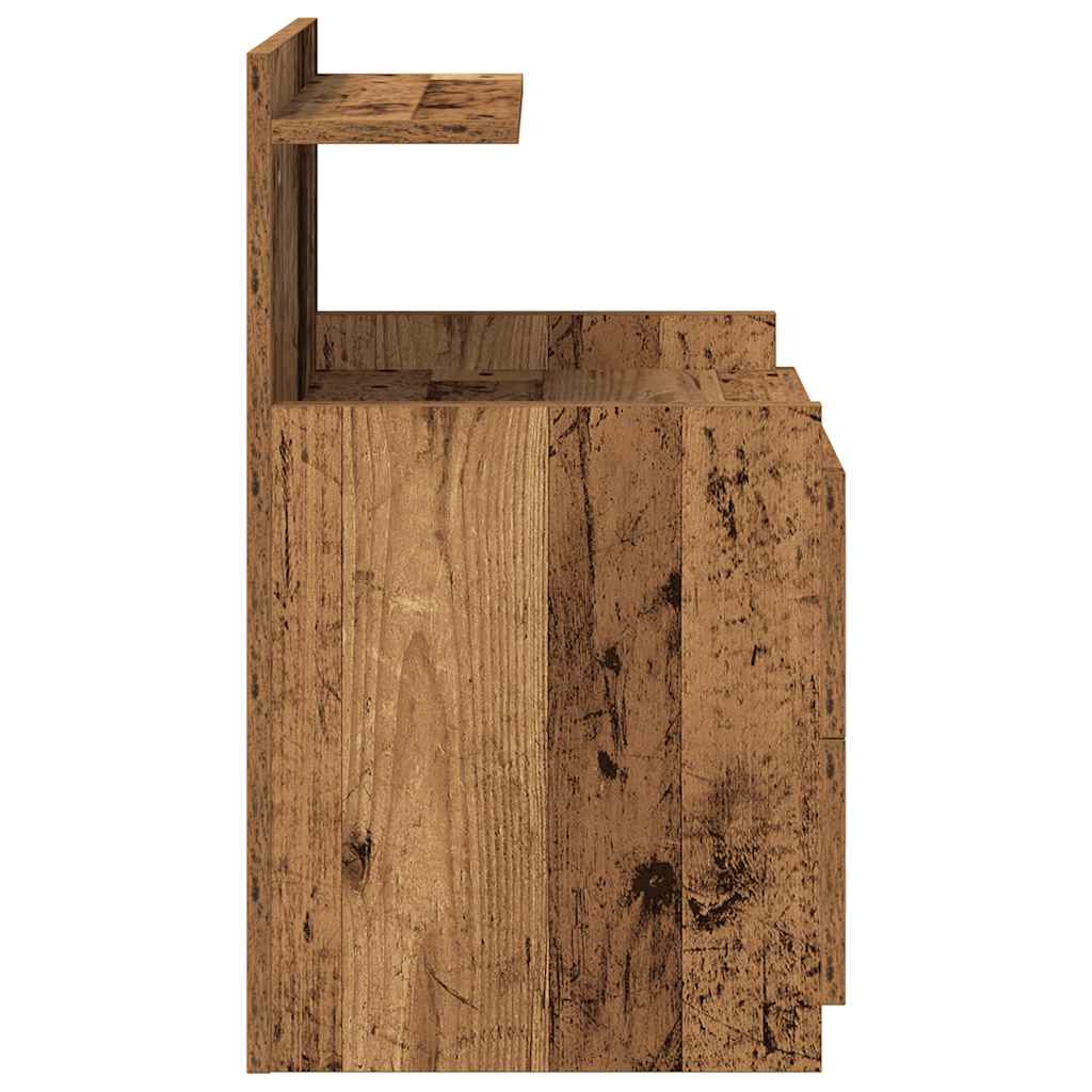 vidaXL Noptieră cu 2 sertare, lemn vechi, 40x36,5x62 cm vidaXL Noptieră cu 2 sertare, lemn vechi, 40x36,5x62 cm