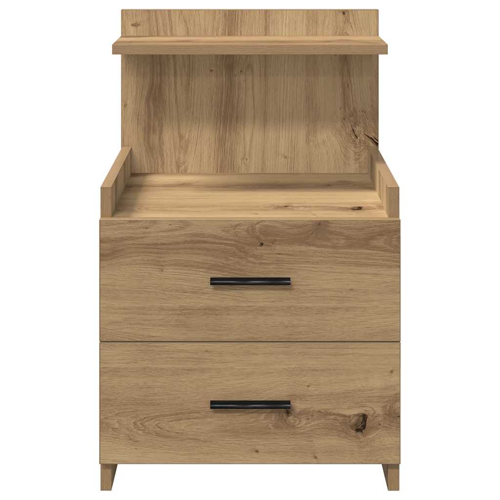 vidaXL Noptieră cu 2 sertare, stejar artizanal, 40x36,5x62 cm vidaXL Noptieră cu 2 sertare, stejar artizanal, 40x36,5x62 cm