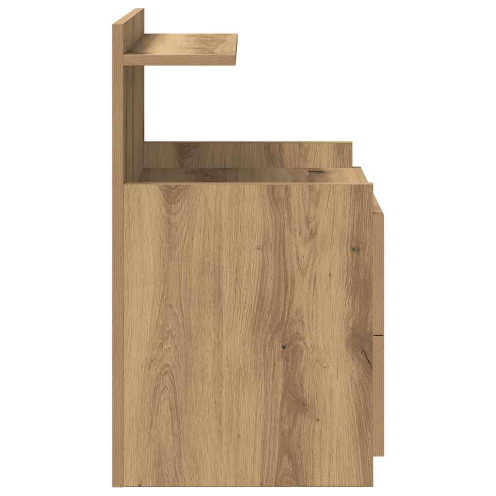 vidaXL Noptieră cu 2 sertare, stejar artizanal, 40x36,5x62 cm vidaXL Noptieră cu 2 sertare, stejar artizanal, 40x36,5x62 cm