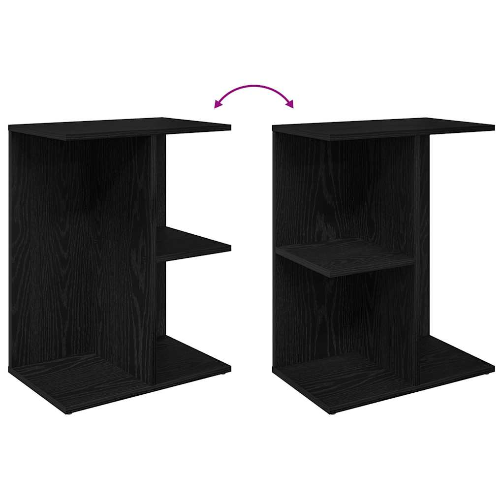 vidaXL Noptiera Stejar negru 46,5x29x61 cm Lemn prelucrat