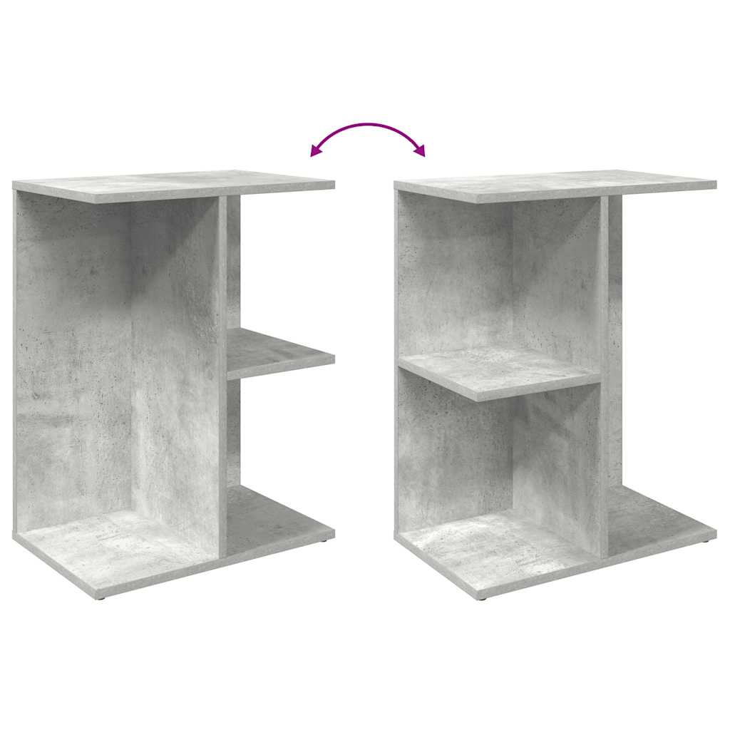 vidaXL Noptiera gri beton 46,5x29x61 cm Lemn prelucrat