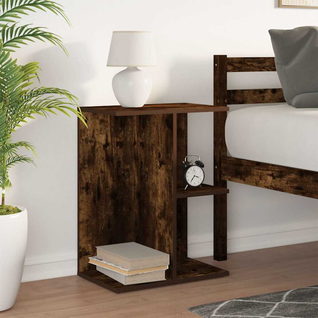 vidaXL Noptiera stejar afumat 46,5x29x61 cm Lemn prelucrat