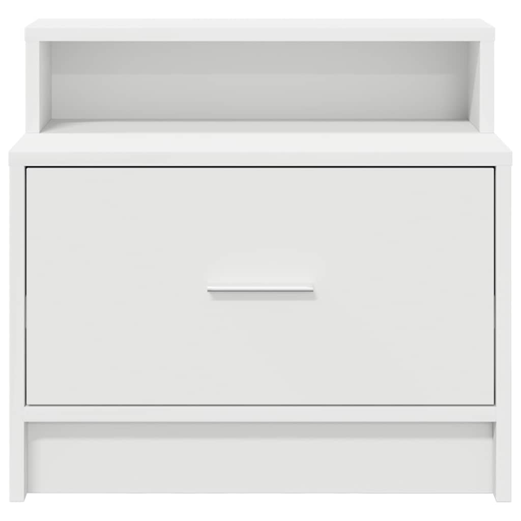 vidaXL Noptiera cu sertar alb 51x31x47 cm